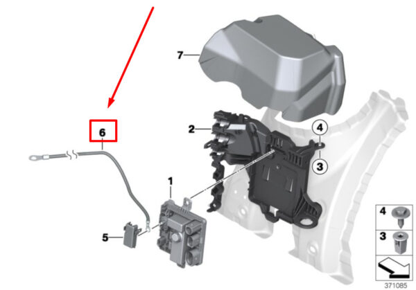 12427625998 - NEW BMW 1 F20 POWER DISTRIBUTOR MODULE LINE 7625998 12427625998 ORIGINAL