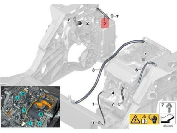 12428601248 - OEM BMW I01 MEGA CITY VEHICLE GROUND CABLE 12428601248 GENUINE NEW