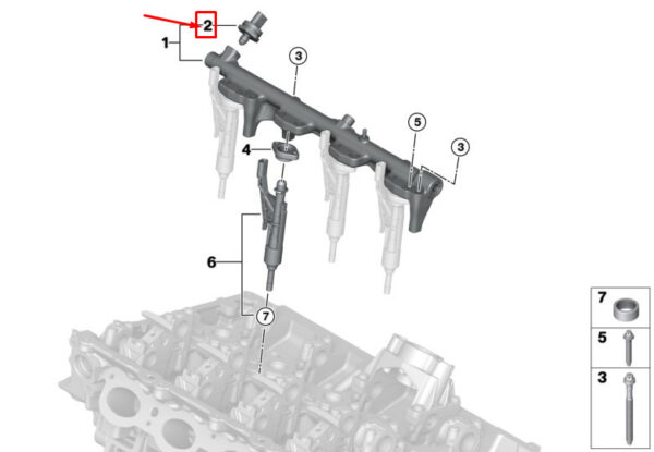 13538631820 - NEW MINI LANDMANN F60 FUEL HIGH PRESSURE SENSOR 8631820 13538631820 ORIGINAL