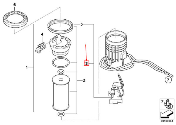 16146760760 - NEW MINI COOPER R50, R53 RIGHT BELLOWS MEET SENSOR 6760760 16146760760 GENUINE