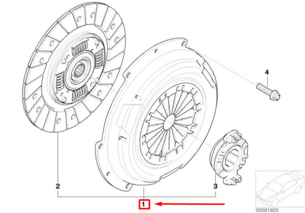 21217534150 - MINI COOPER R50 disc clutch set 21217534150 7534150 NEW REAL