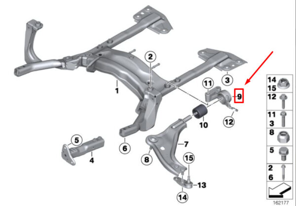 31126783181 - NEW MINI COOPER S R56 JCW FRONT LEFT LOWER ARM BRACKET 31126783181
