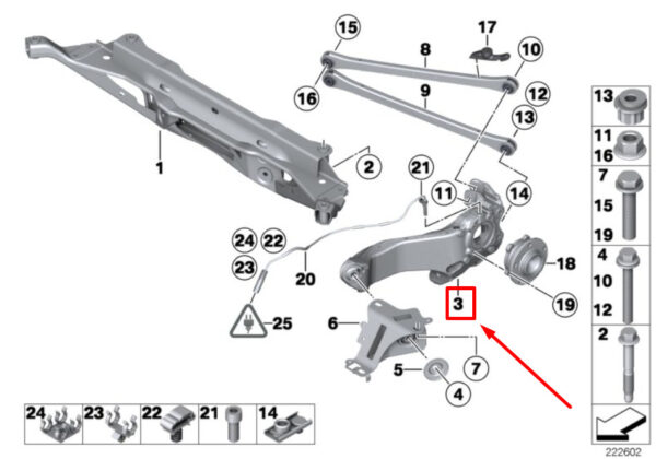 33329805658 - Mini Countryman R60 Right Rear Longitudinal Handlebar 9805658 33329805658 NEW ORIGINAL