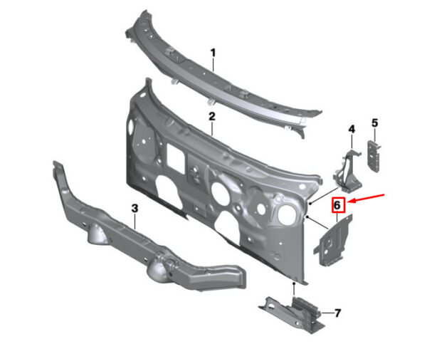 41007387016 - MINI COOPER F55 RIGHT INNER COLUMN A 7387016 41007387016 NEW GENUINE