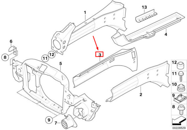 41117135806 - MINI COOPER R50, R53 ENGINE MOUNT OUTER RIGHT 41117135806 NEW GENUINE