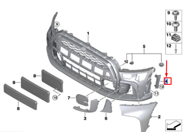 51119450607 - Mini Cooper F56 Front Left Wheel Arch Mount 51119450607 NEW GENUINE