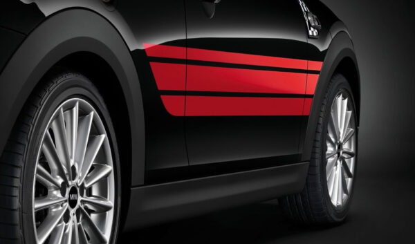 51142355306 - New Genuine MINI F56 F57 Side Stripes John Cooper Works Jet Black 2355306 OEM