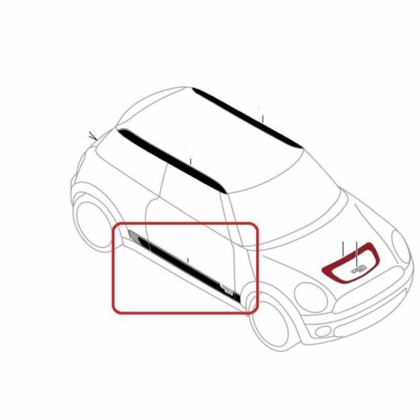 51147331071 - New Genuine MINI JCW GP2 R56 Adhesive Film Sticker Door Front Set Left+Right OEM