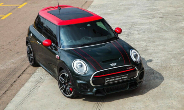 51147365189 - New OEM MINI F55 F56 F57 Set Of Hood/Bonnet Black Stripes With Red Pinstripes