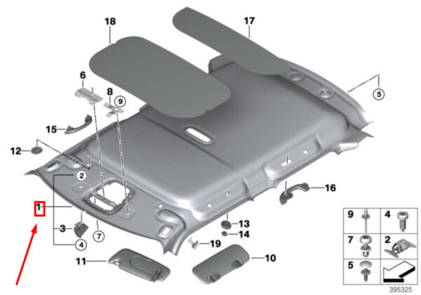 51447385717 - Mini Cooper F55 Roof Standard Roof 51447385717 NEW ORIGINAL