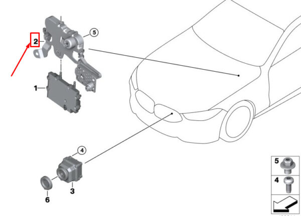 61359331170 - Mount for night camera control unit for BMW 5 Touring G31 61359331170 part