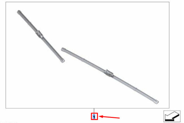 61615A25861 - BMW F40 Front Wiper Blade Set 61615A25861 NEW GENUINE