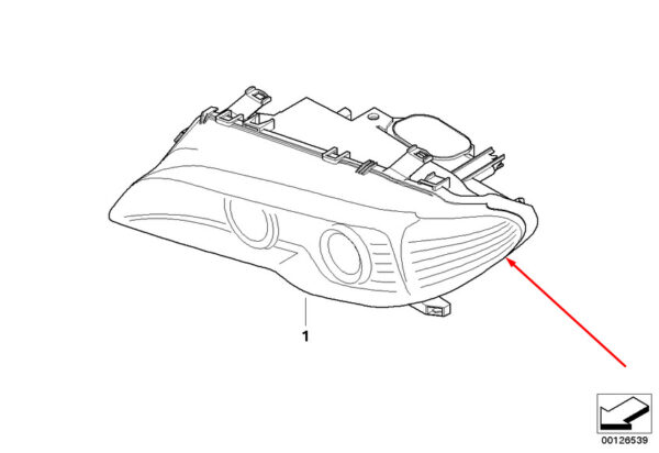 63127165907 - NEW BMW 3 E46 LEFT HALOGEN HEADLIGHT LHD 63127165907 7165907 OEM