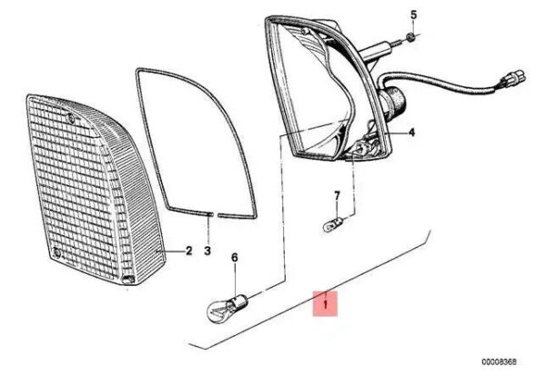 63131361887 - Genuine BMW 630CSi 63131361887 Left Positioning Light