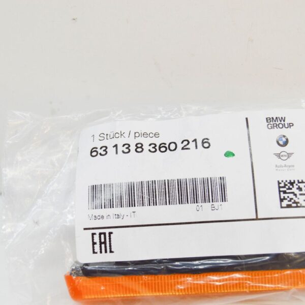 63138360216 - BMW 7 E38 Right Additional Turn Indicator Lamp 63138360216 8360216 NEW GENUINE