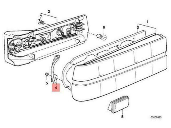 63211385377 - OEM BMW E30 CONVERTIBLE COUPE ESTATE SALOON BRACKET LEFT 63211385377 GENUINE