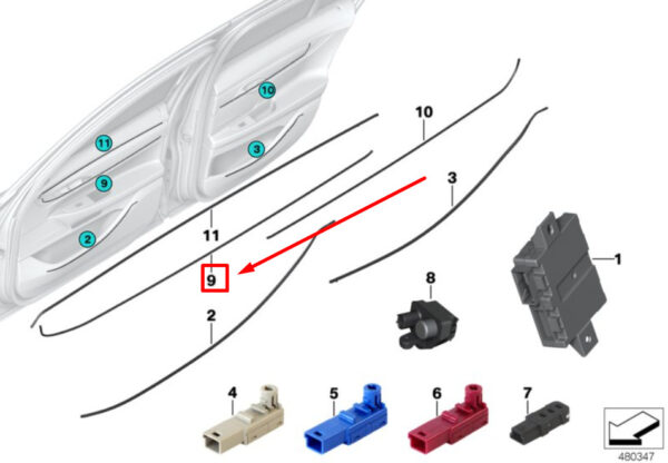 63319301994 - BMW 7 G11, G12 FIBREGLASS FRONT RIGHT 63319301994 9301994 NEW GENUINE