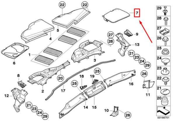 64319144870 - NEW BMW 3 CABRIO E93 RIGHT COWL SIDE PANEL 64319144870 9144870