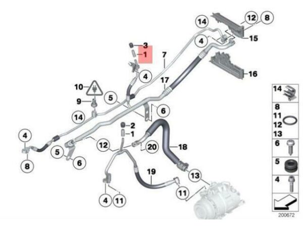 64536922944 - NEW BMW E46 E70 E71 E81 E82 E83 E84 E87 VALVE 64536922944 04-20 ORIGINAL