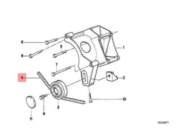 64551734669 - NEW BMW E30 CONVERTIBLE COUPE SALOON COMPRESSOR BELT 64551734669 85-91 GENUINE