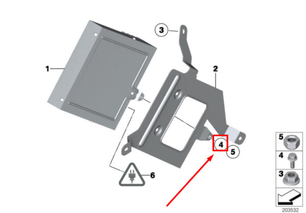 65126908277 - NEW BMW X1 E84 AMPLIFIER LOCKING MOUNT 65126908277 6908277 GENUINE