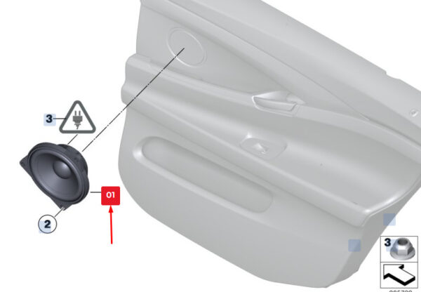 65139133409 - NEW BMW 5 GRAN TURISMO F07 FRONT DOOR MID-RANGE SPEAKER 65139133409