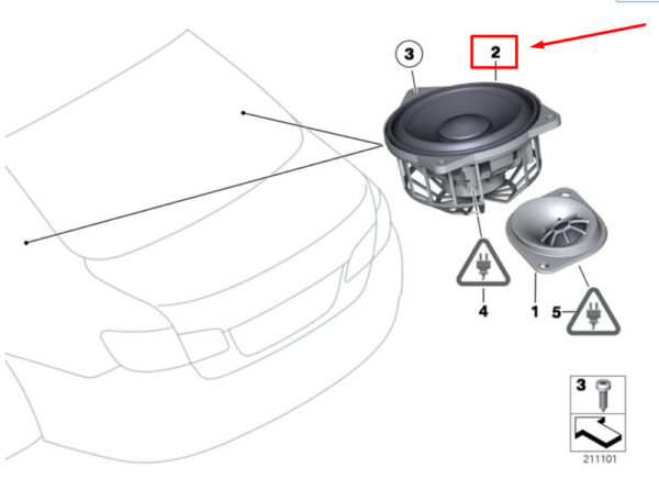 65139169689 - NEW BMW 5 F10 DASHBOARD SOUND SPEAKERS 65139169689 9169689 GENUINE