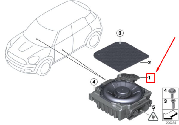 65139800511 - NEW MINI-LANDSMANN R60 LEFT DASHBOARD CENTRAL BASS 9800511 65139800511