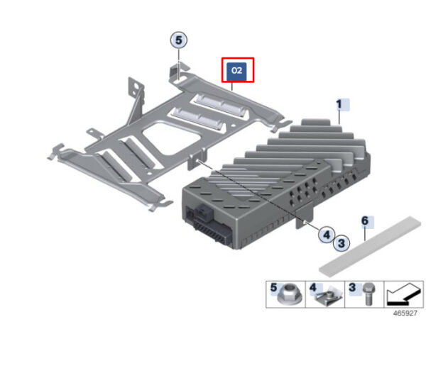 65156831329 - BMW X1 F48 amplifier holder 65156831329 6831329 new original