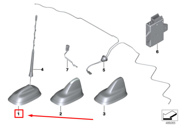 65209270031 - NEW MINI -LANDMANN F60 ROOF ANTENNA 9270031 65209270031 GENUINE
