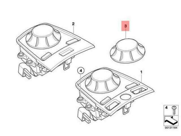 65826958366 - OEM BMW E65 E66 SEDAN BUTTON CONTROLLER 65826958366 GENUINE NEW