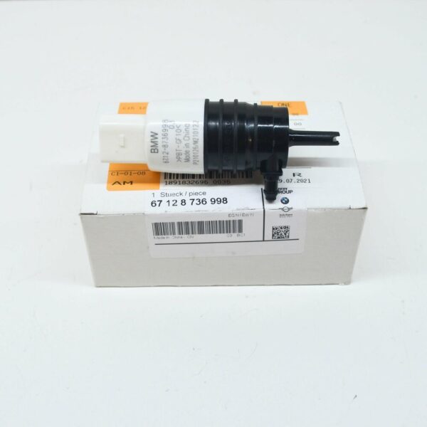 67128736998 - NEW BMW 3 TOURING G21 WINDSHIELD WASHER TANK MOTOR ACTUATOR 67128736998 ORIGINAL