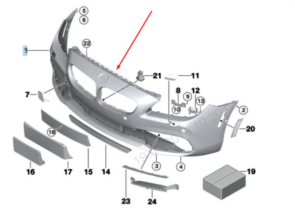 7395715 - NEW BMW 6 F06 FRONT BUMPER 51117395715 7395715 2016 OEM