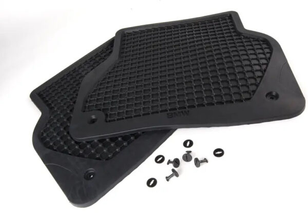 82559405044 - NEW BMW 5 E39 REAR ALL WEATHER RUBBER FLOOR MAT SET - BLACK 9405044
