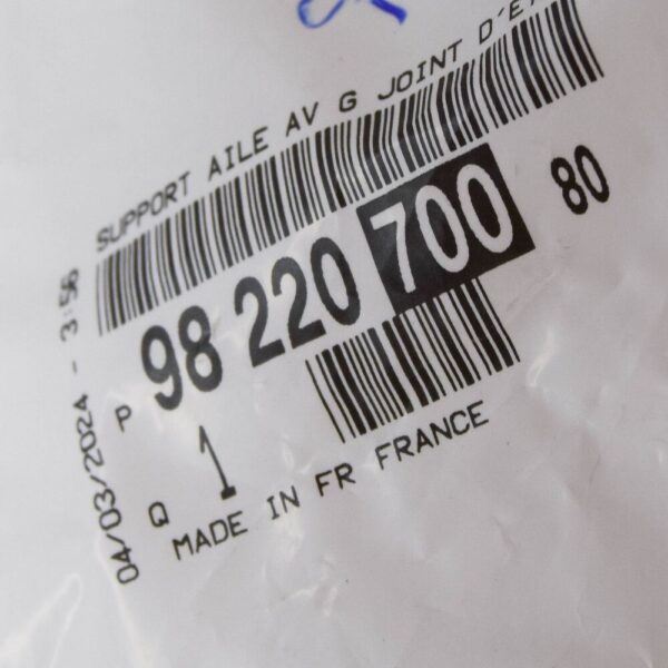 9822070080 - PEUGEOT 508 FRONT WING LEFT SUPPORT 9822070080 NEW GENUINE
