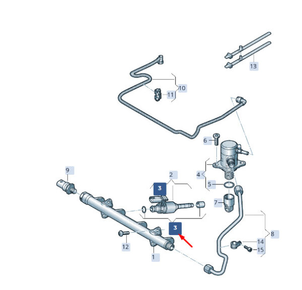 04E998907B - NEW SKODA SUPERB MK3 FUEL VALVE REPAIR KIT 04E998907B GENUINE