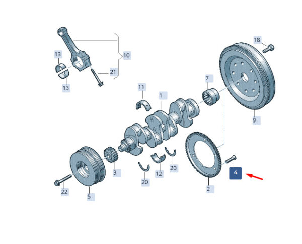 053105229A - NEW ŠKODA SUPERB MK3 IMPULS ROTOR SCREW 053105229A ORIGINAL