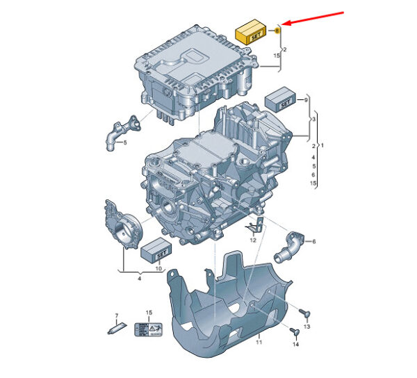 0EJ998215C - ŠKODA ENYAQ IV inverter, various parts, set 0EJ998215C, original part