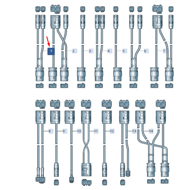 3V5035550 - Antenna cable for ŠKODA SUPERB MK3, 3V5035550, original part
