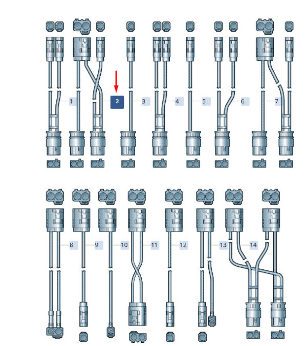 3V5035550A - ŠKODA SUPERB MK3 Antenna Cable 3V5035550A, Original Part