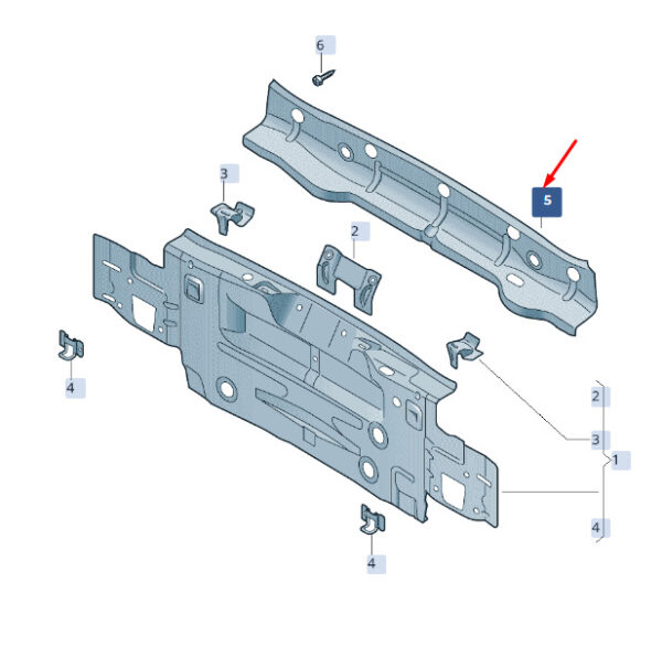 3V5813309 - NEW ŠKODA SUPERB MK3 BACK CLOSING ELEMENT 3V5813309 ORIGINAL
