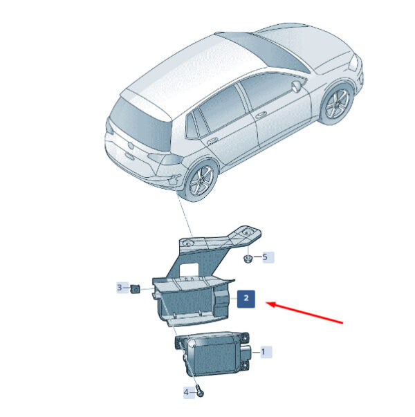 3V9907455A - NEW ŠKODA SUPERB MK3 REAR LEFT BLIND SPOT RECOGNITION CLASS 3V9907455A ORIGINAL