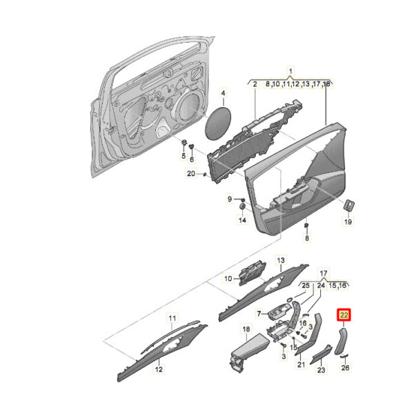 5FA867197BWWT - NEW SEAT LEON KL1 SLIDE ADHESIVE 5FA867197BWWT ORIGINAL