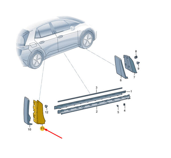 5LA853863 - ŠKODA ENYAQ IV holding bar for wheel arch cover rear left 5LA853863 part