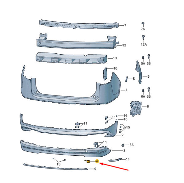 5LG807441A - New SKODA ENYAQ iV Rear Bumper Towing Eye Cover 5LG807441A Genuine