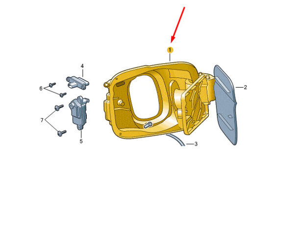 5LG809702 - ŠKODA ENYAQ IV charging port fuel flap cover 5LG809702 NEW original