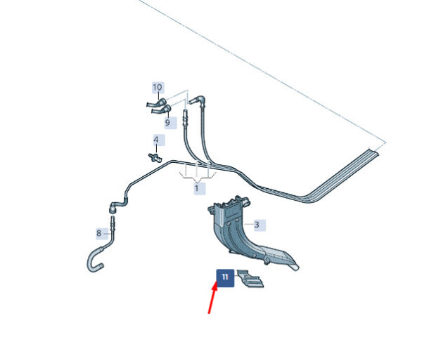 5Q0201449AP - New SKODA SUPERB MK3 Fuel Line Securing Clip 5Q0201449AP
