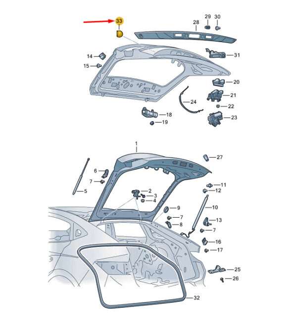 D448S22A2 - ŠKODA ENYAQ IV tailgate protective film D448S22A2, original