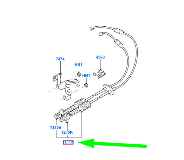 1132404 - NEW FORD FOCUS MK1 GEAR SELECTOR LEVER CONTROL CABLE 1132404 ORIGINAL