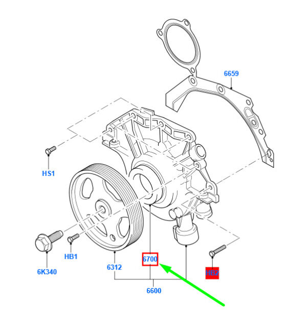 1219337 - NEW FORD KA MK1 CRANKSHAFT OIL FRONT SEAL 2S6G-6D316-AA 1219337 ORIGINAL
